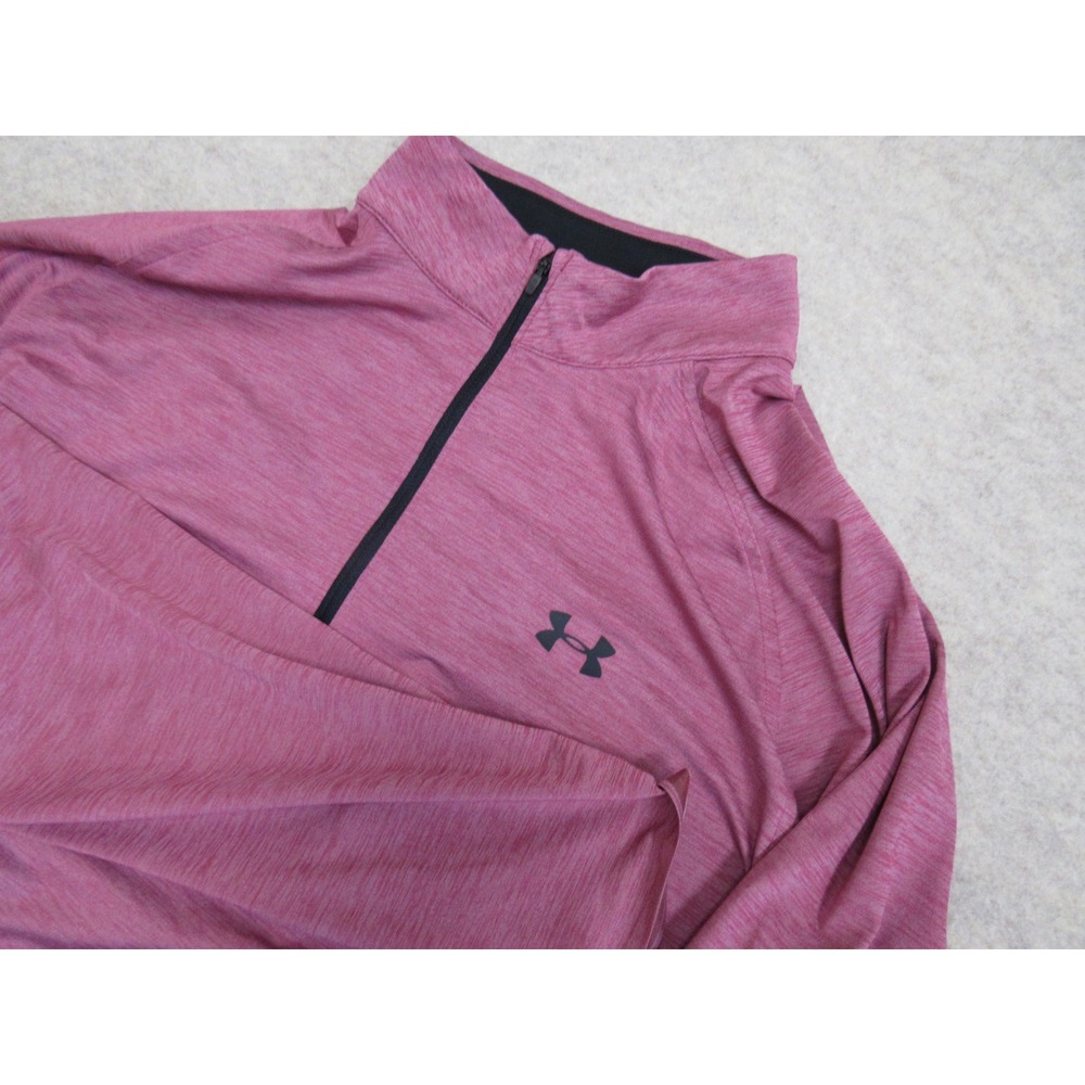 Under Armour Mens Tech 1/2 Zip Pullover Maroon Heather Space Dye XL 1298951